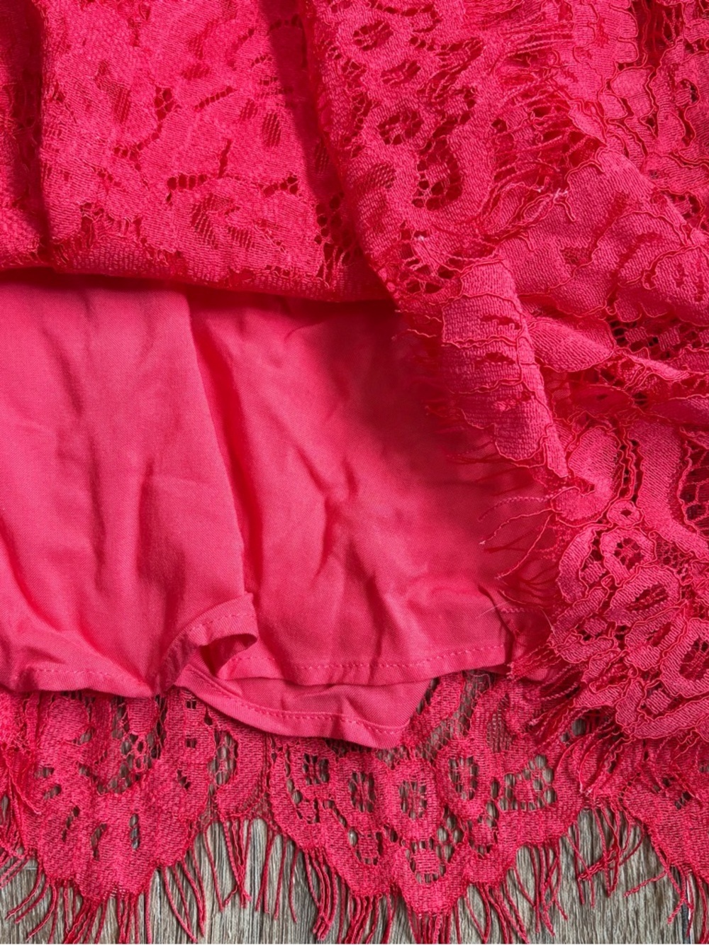 Seen Worn Kept Sleeveless Lace A-Line Dress Women’s 4 Red Spring Wedding Summer - Picture 5 of 12
